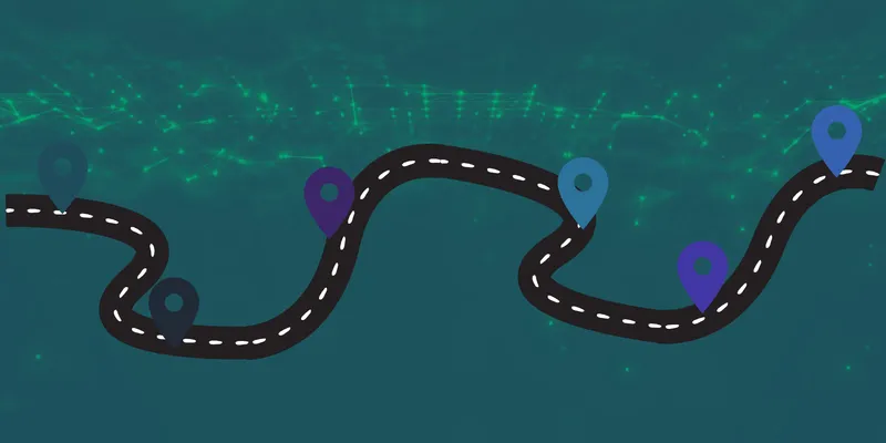 Carretera con señales de ubicación para representar a los negocios locales