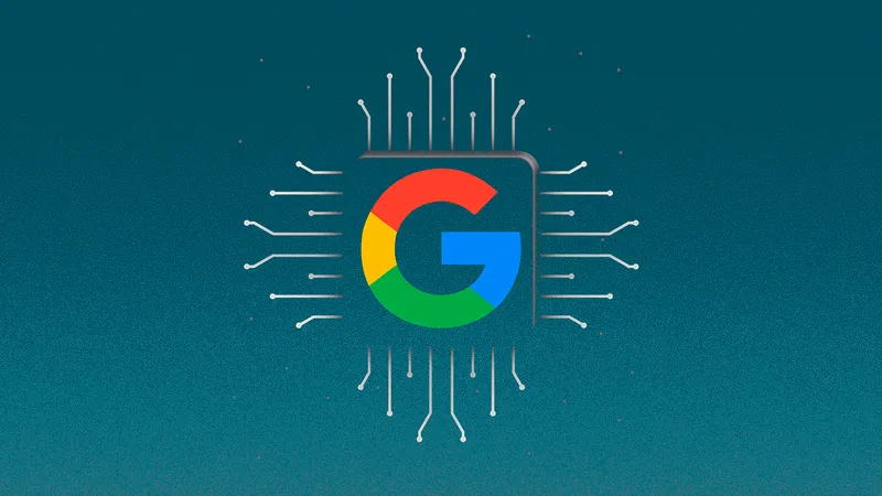 Símbolo do Google cercado por fios.
