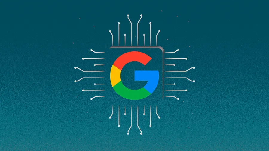 Google symbol surrounded by wires.