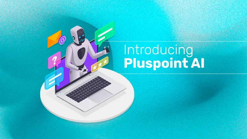 AI helper illustration, showcasing Pluspoint assistance for efficiency and innovation.