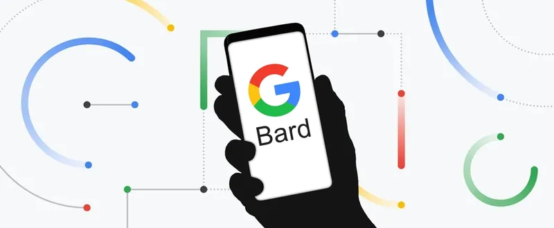 Google Bard, Google's latest AI assistant, showcased on a cellphone, revolutionizing virtual assistance.