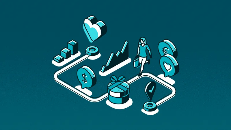 Roadmap representation to convey the idea of a journey.