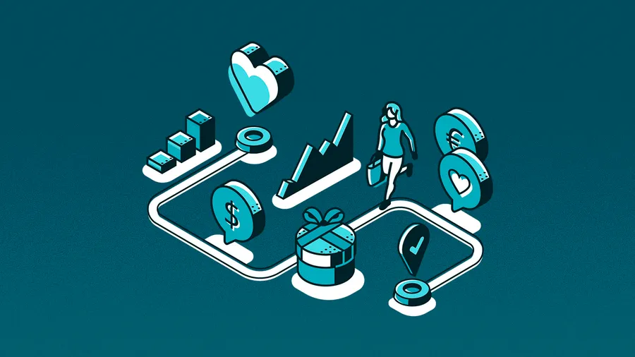 Roadmap representation to convey the idea of a journey.