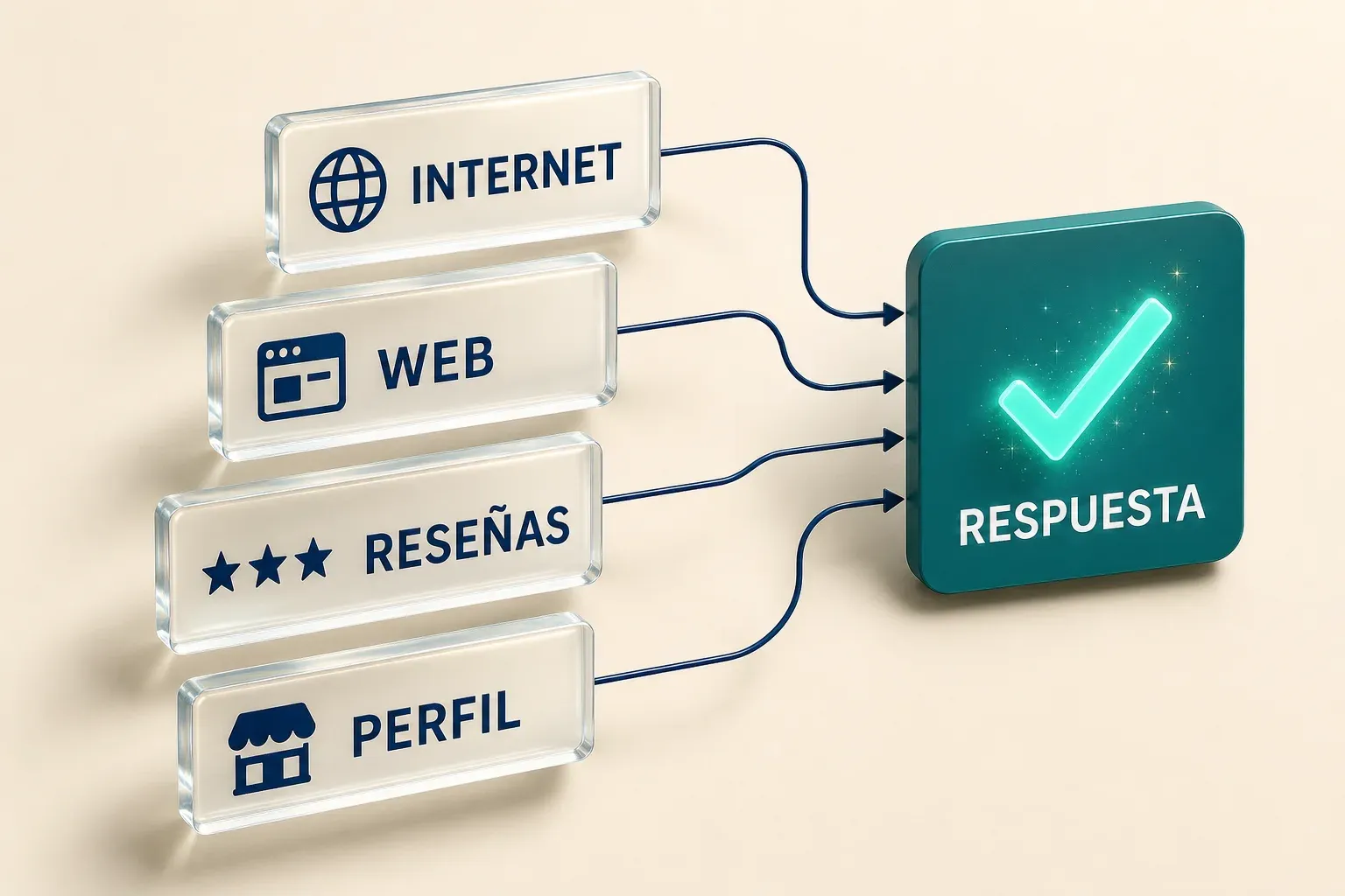 Cómo construye Ask Maps una recomendación: datos de la ficha, texto de las reseñas, contenido de la web y la internet amplia alimentando una respuesta de la IA